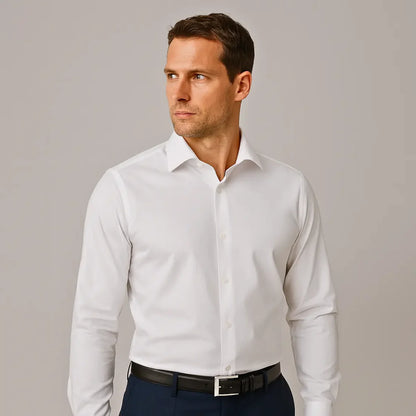 Wrinkle-Free Fitted Dress Shirt