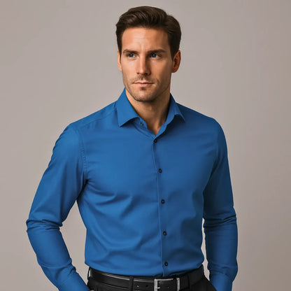 Wrinkle-Free Fitted Dress Shirt