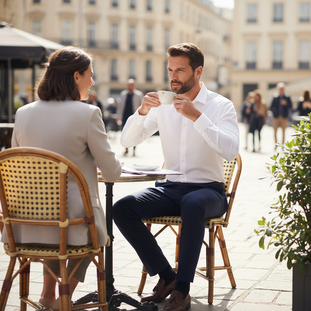 Wrinkle-Free Fitted Dress Shirt