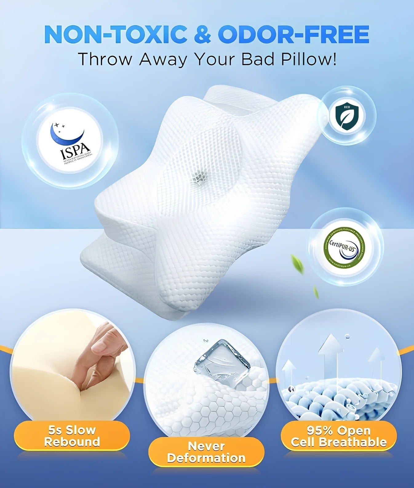 CozyRest® Memory Foam Neck Pillow