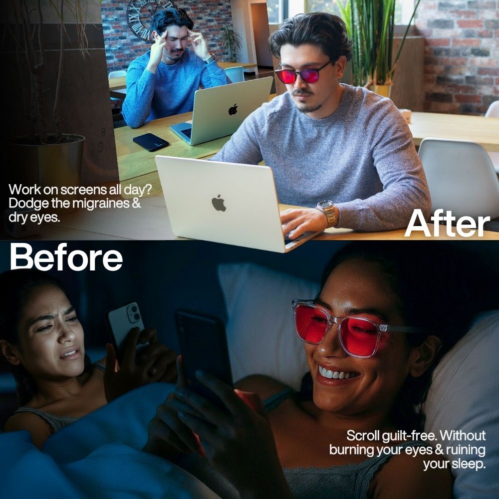 Casualy Flow® Red Lens Blue Light Glasses