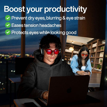 Casualy Flow® Red Lens Blue Light Glasses