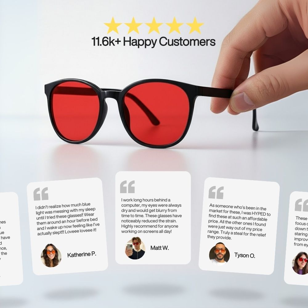 Casualy Flow® Red Lens Blue Light Glasses